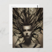 Dystopische etherische surrealistische Abstracte v Briefkaart (Voorkant / Achterkant)