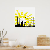 Dystopische zonnopstijg poster (Keuken)