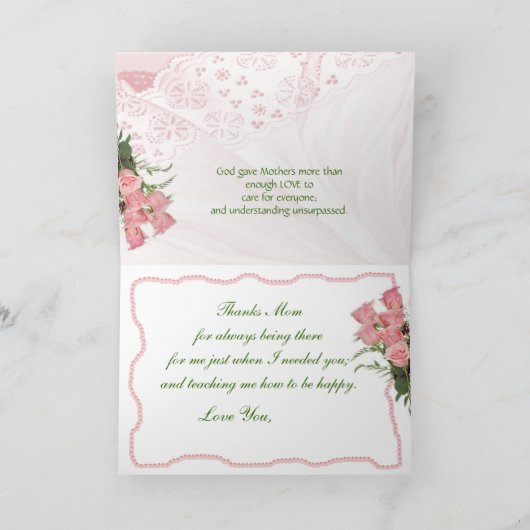 DZ Pk nam bqt2-aanpast om het even welke Bedankkaart (Binnen)