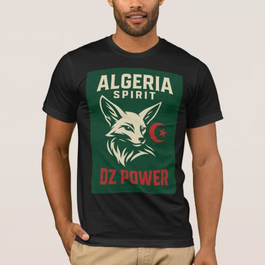 DZ POWER – Algeria Spirit Fennec Design T-shirt (Voorkant)