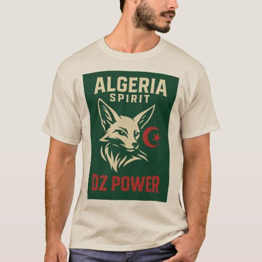 DZ POWER – Algeria Spirit Fennec Design T-shirt (Voorkant)