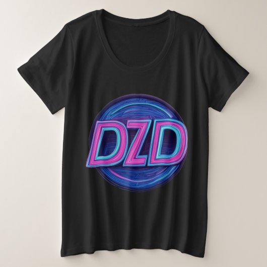 DZD Logo 80's thema-Shirt Grote Maat T-shirt (Design voorkant)