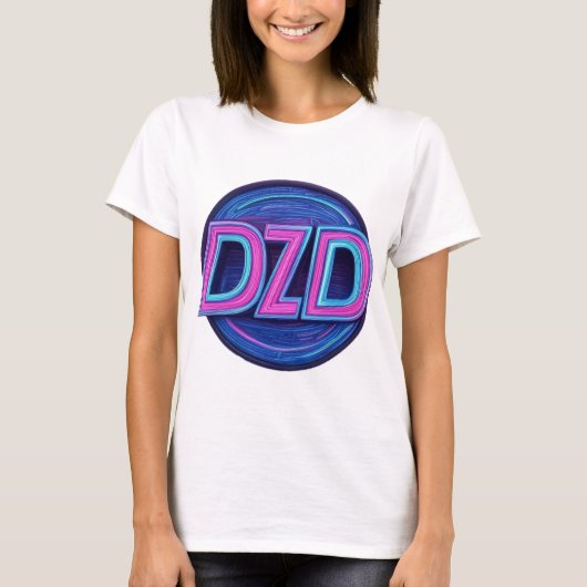 DZD Logo 80's thema vrouwen T-shirt (Voorkant)