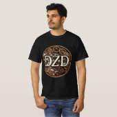 DZD Logo Steampunk Theme Zwart T-shirt (Voorkant volledig)