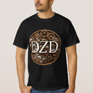 DZD Logo Steampunk Theme Zwart T-shirt