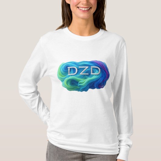 DZD Logo wervelende kleuren T-shirt (Voorkant)