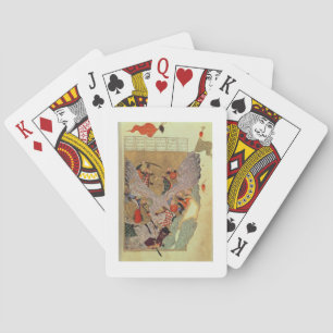 Dzhengis Khan (c.1162-1227) vechtend tegen de Chin Speelkaarten