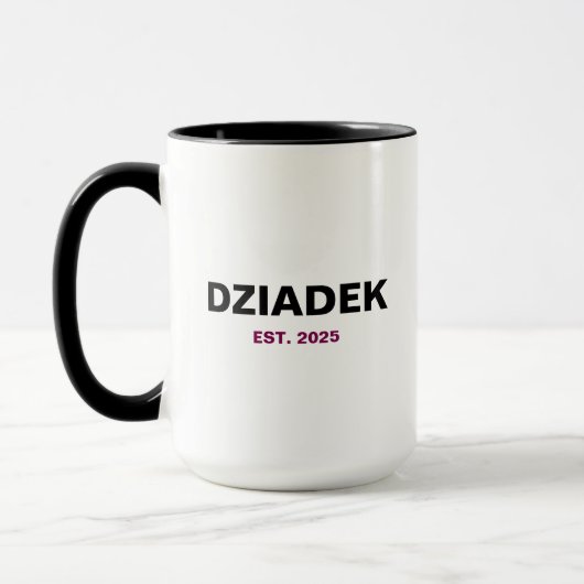 "Dziadek" Est. 2025 - Het perfecte cadeau voor opa Mok (Links)