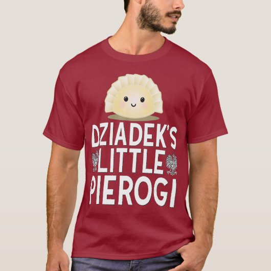 Dziadek Little Pierogi Kinder Poolse Pride Poland T-shirt (Voorkant)