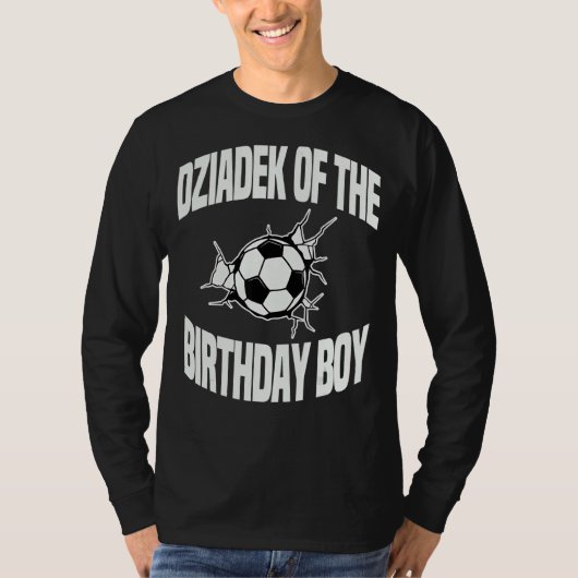 Dziadek van het verjaardagsjongetje voetbalteam bd t-shirt (Voorkant)