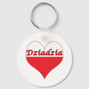 Dziadzia Poland Heart Sleutelhanger