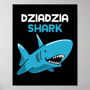 Dziadzia Shark Funny Familie Opa Poster