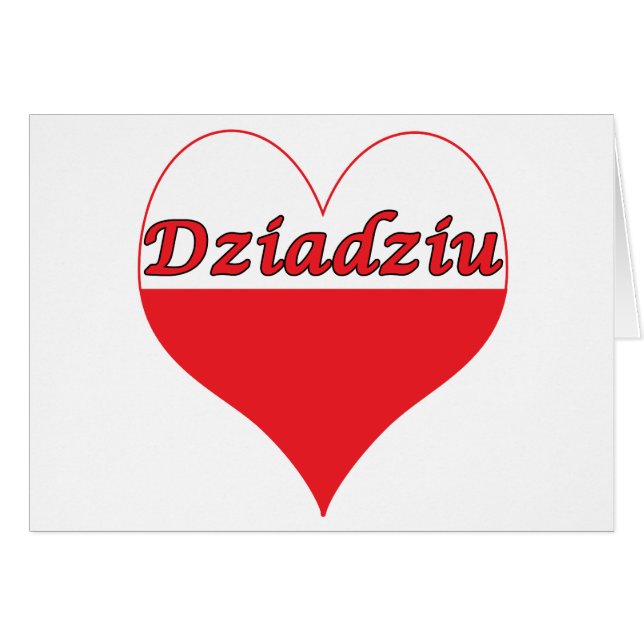 Dziadziu Poland Heart (Voorkant Horizontaal)