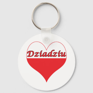 Dziadziu Poland Heart Sleutelhanger