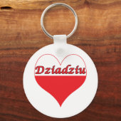 Dziadziu Poland Heart Sleutelhanger (Voorkant)