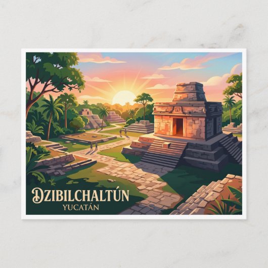 Dzibilchaltún Mérida Mexico Briefkaart (Voorkant)