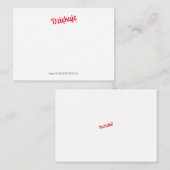 Dziękujęk Flat Note Kaart Notitiekaartje (Voorkant / Achterkant)