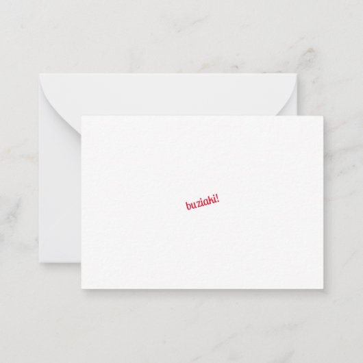 Dziękujęk Flat Note Kaart Notitiekaartje (Achterkant)