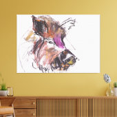 Dzik Canvas Afdruk (Insitu (Woonkamer))