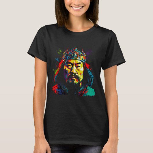 Dzjengis Khan Oorlogsveroveraar T-shirt (Voorkant)