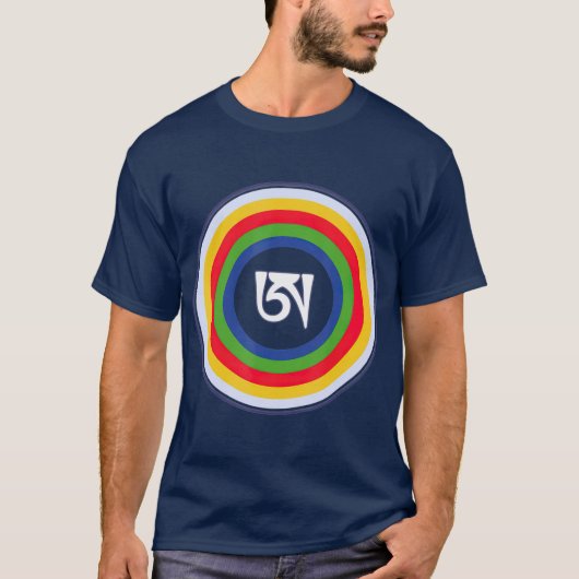 Dzogchen Letter A Sybol Tibetaans boeddhisme T-shirt (Voorkant)