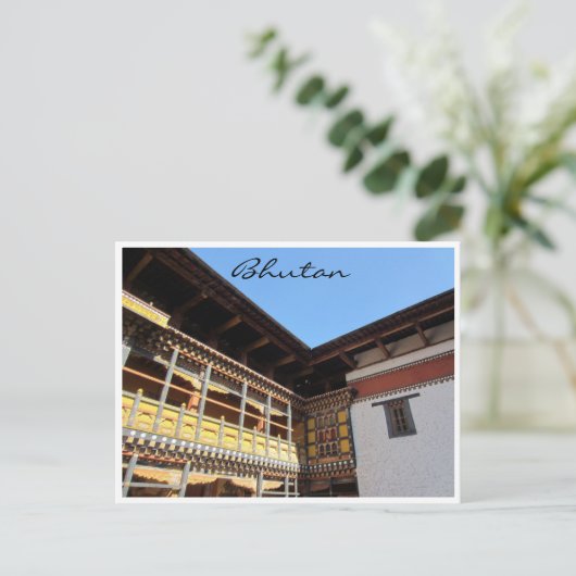 dzong dak paro briefkaart (Staand voorkant)