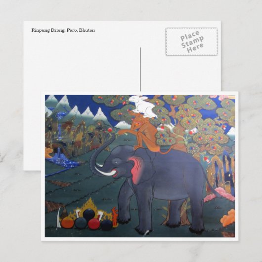 dzong dierenkunst briefkaart (Voorkant / Achterkant)