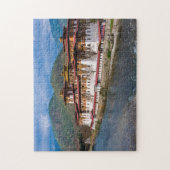 Dzong Gebouw Aan Rivier Legpuzzel (Verticaal)