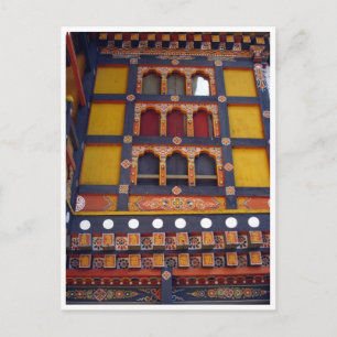 dzong kleur raam briefkaart