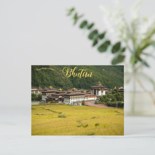 Dzong-klooster in Bhutan Briefkaart (Staand voorkant)