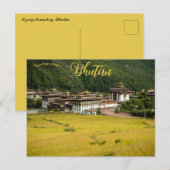 Dzong-klooster in Bhutan Briefkaart (Voorkant / Achterkant)