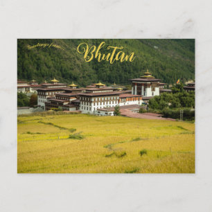 Dzong-klooster in Bhutan Briefkaart