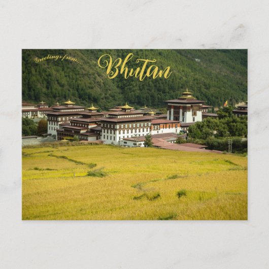 Dzong-klooster in Bhutan Briefkaart (Voorkant)