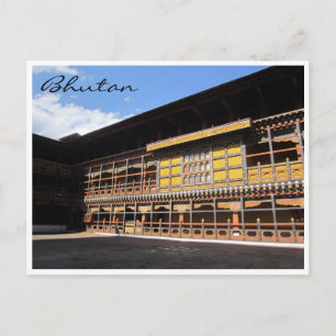 dzong paro binnenplaats briefkaart