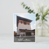 dzong tower bhutan briefkaart (Staand voorkant)