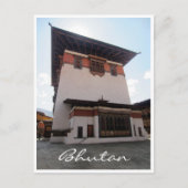 dzong tower bhutan briefkaart (Voorkant)