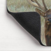 E10 Bull Elk in Fluwelen Gewei Muismat (Hoek)