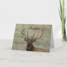 E10 Bull Elk in Fluwelen Kopschot Kaart