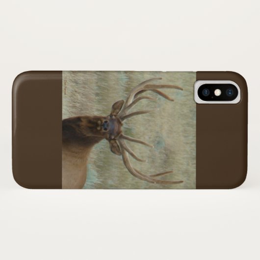 E10 Bull Elk in Velvet Head Shot Case-Mate iPhone Case (Achterkant (horizontaal))