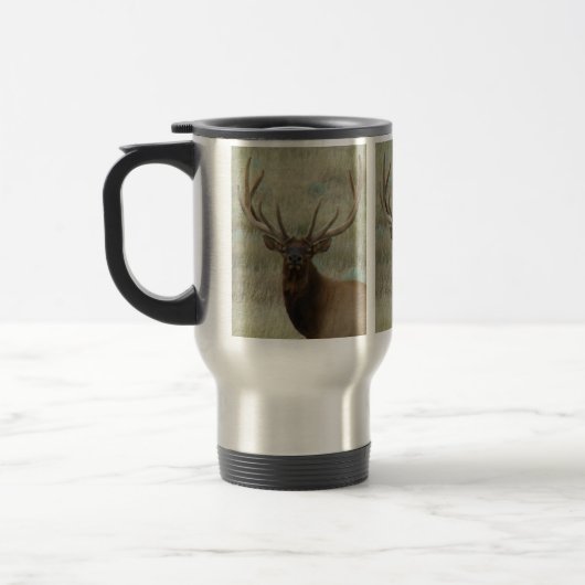 E10 Bull Elk in Velvet Reisbeker (Links)