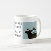 E11 Stier Eland Silhouet Kopschot Koffiemok (Voorkant rechts)