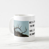 E11 Stier Eland Silhouet Kopschot Koffiemok (Voorkant links)