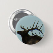 E11 Stier Eland Silhouet Kopschot Ronde Button 5,7 Cm (Voorkant /achterkant)