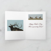 E14 Bull Elk Horns op het Horizon Silhouet Kaart (Binnen)