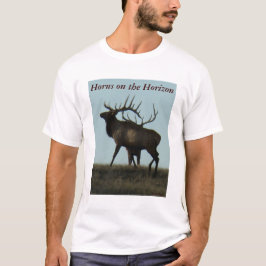 E14 Silhouet van een stierelandschap met hoorns aa T-shirt