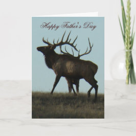E14 Stier Eland Hoorns op de Horizon Silhouet Kaart