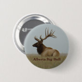 E15 Bull Elk Grote Stier Ligt Ronde Button 5,7 Cm (Voorkant /achterkant)