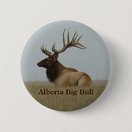E15 Bull Elk Grote Stier Ligt Ronde Button 5,7 Cm