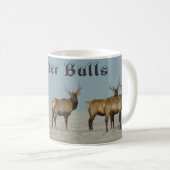 E18 Bull Elk Winter Bulls Koffiemok (Voorkant rechts)