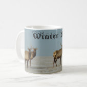 E18 Bull Elk Winter Bulls Koffiemok (Voorkant links)